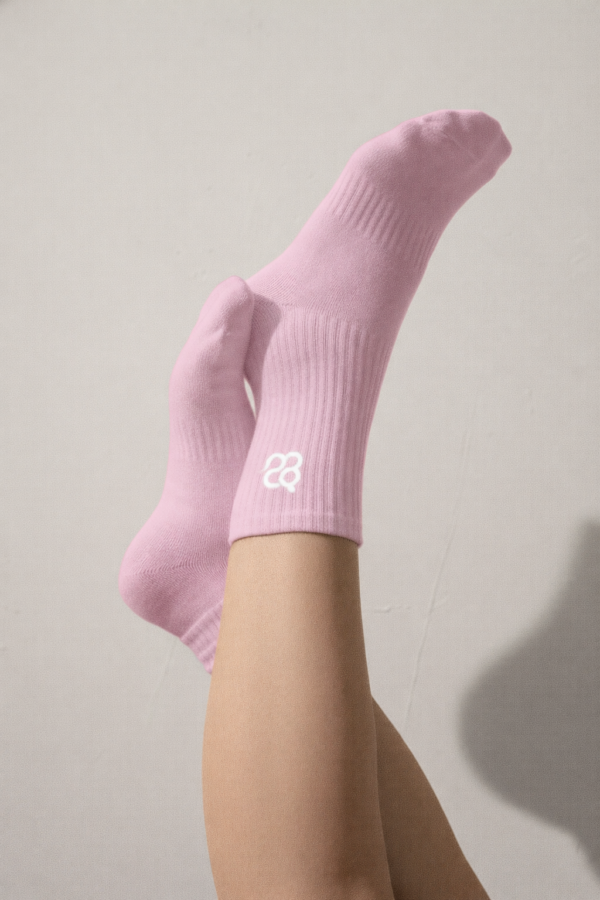 SOCKS PINK + WHITE